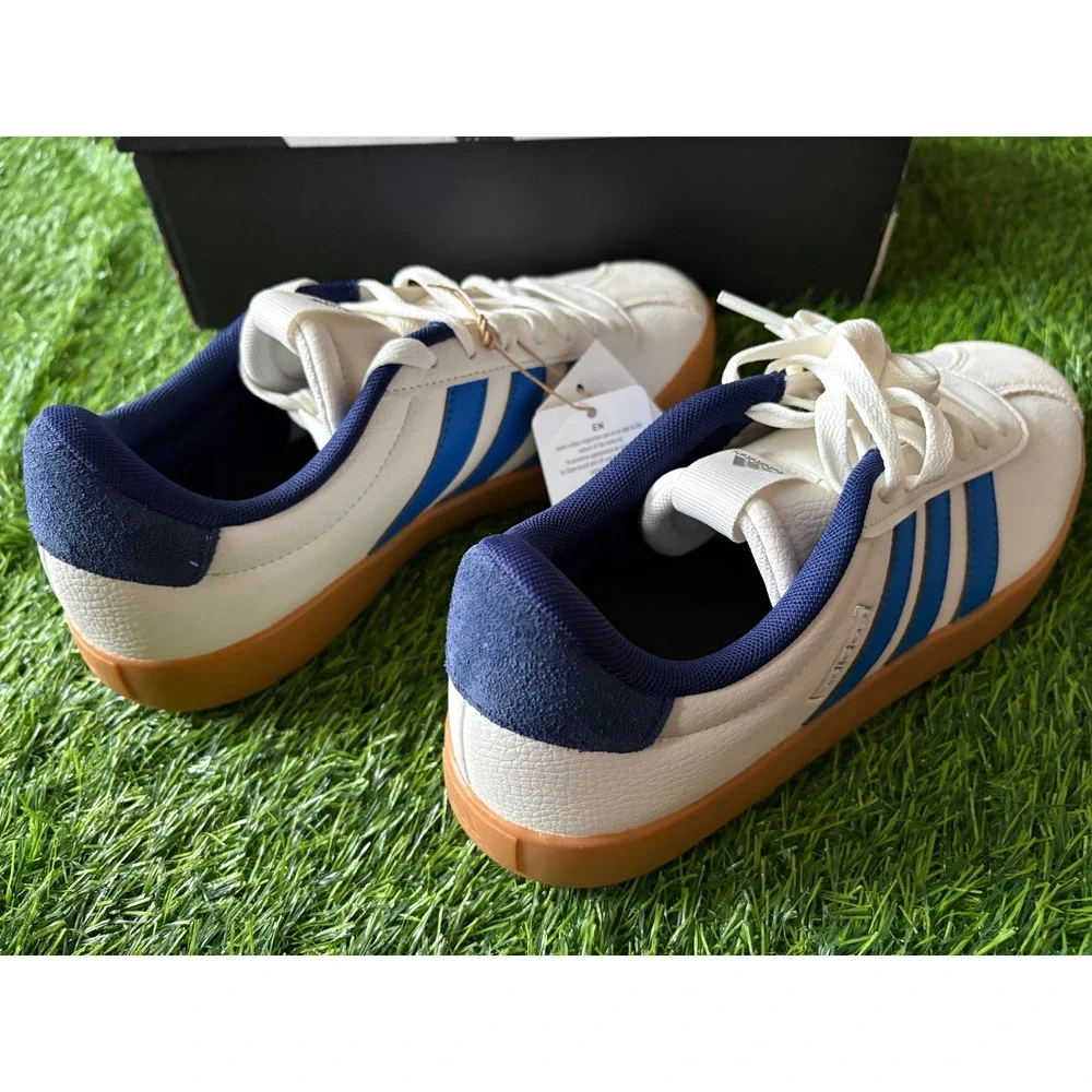 Adidas VL Court 3.0 Mens Size 9.5 Shoes White Royal Blue Gum Sole ID6285